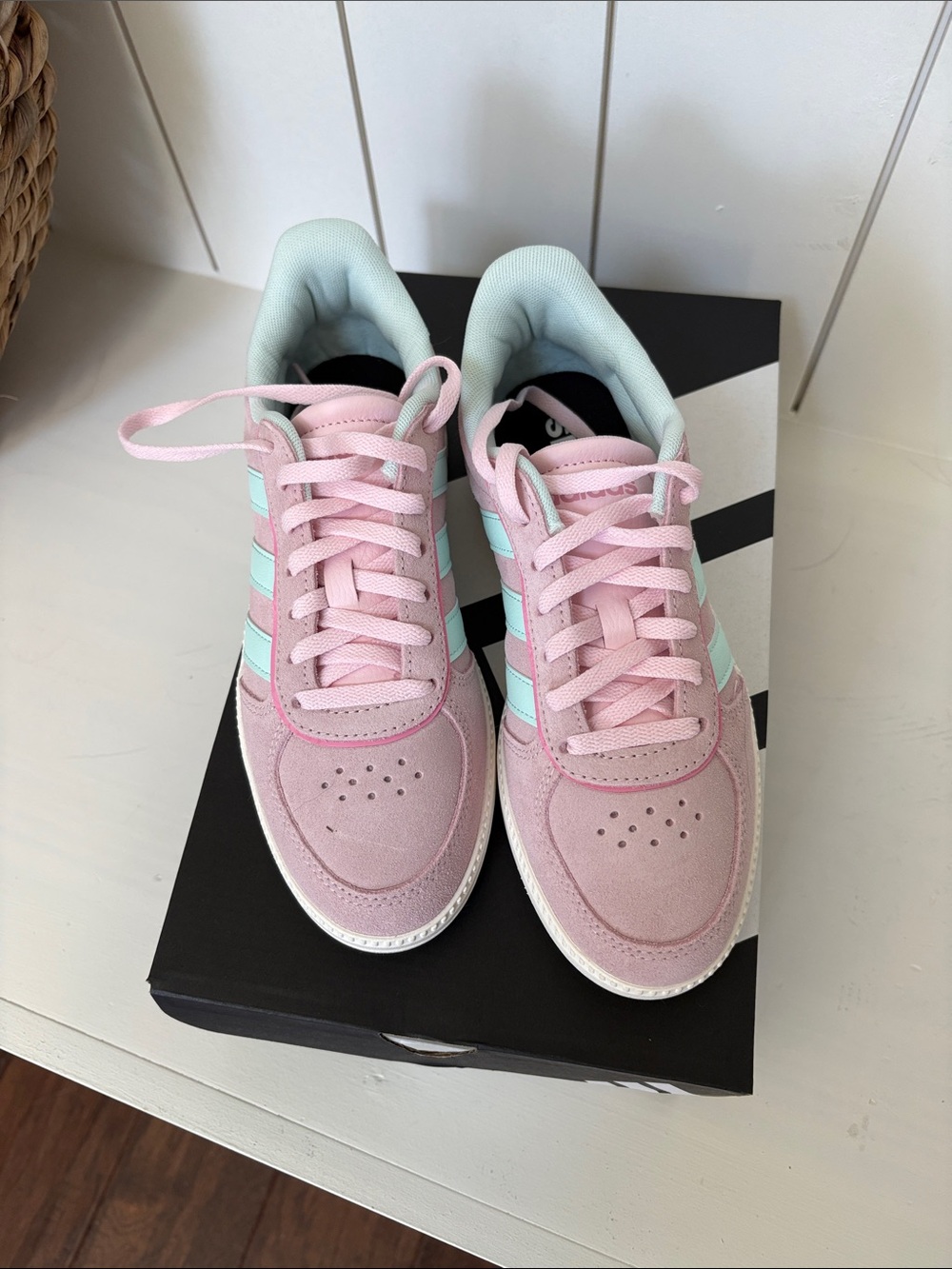 adidas Kids Pastel Pink & Mint Low-Top Sneakers
